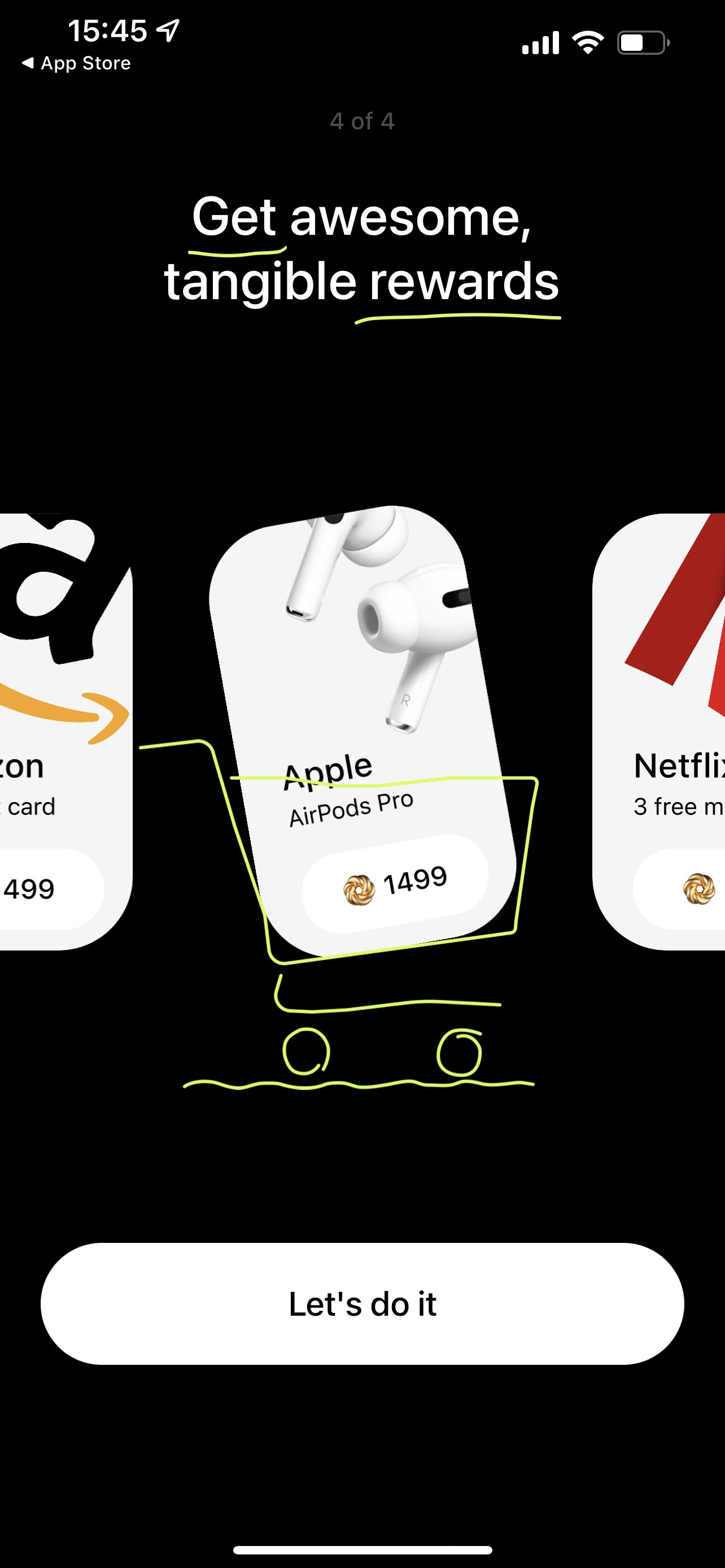 Agon app onboarding