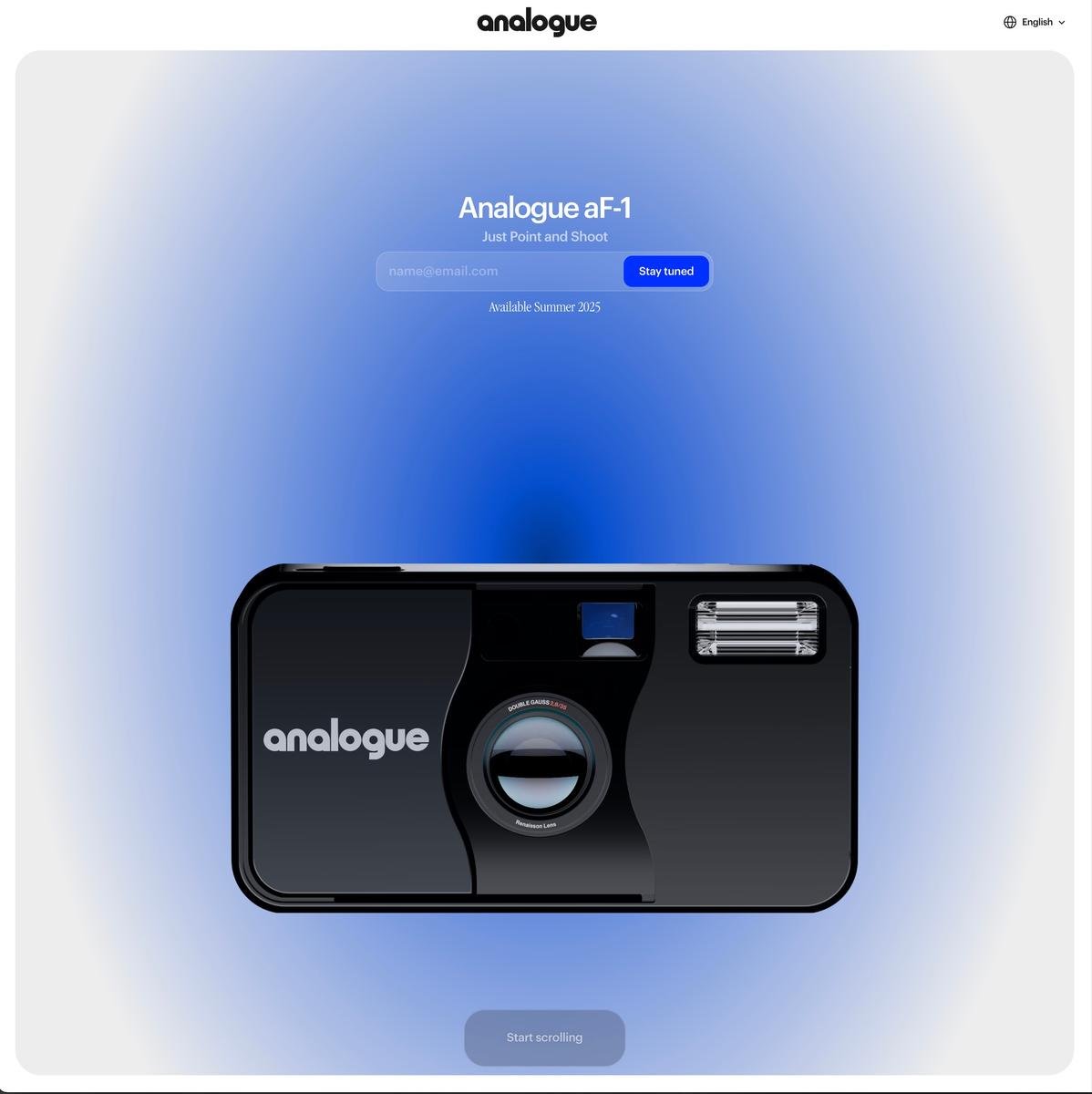 Analogue aF-1 | Just point and shoot.