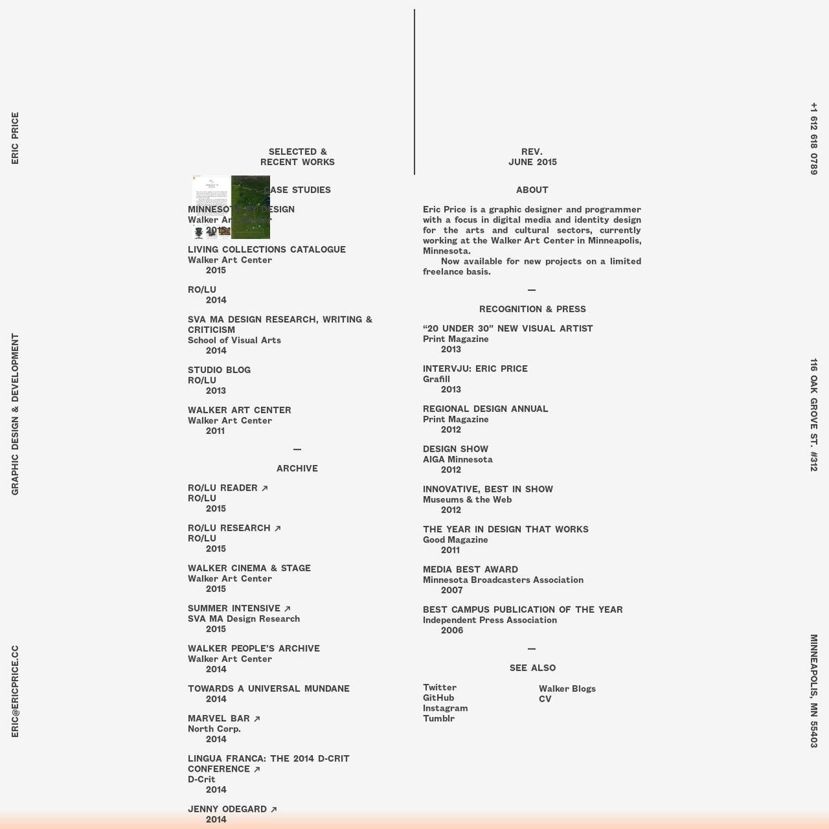 Eric Price - Graphic Design & Development