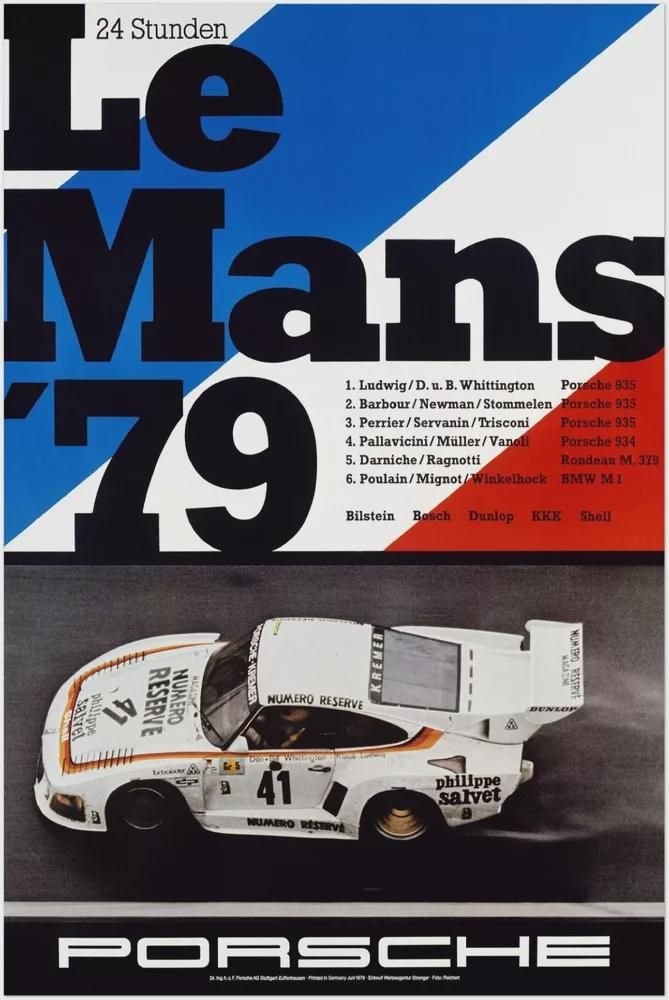 24 Heures Le Mans Vintage Racing Poster 1979 Travel Poster