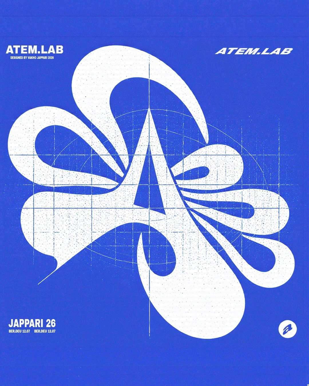 Actually, my background is graphic design. I started studying it almost 10 years ago and I’m still obsessed with logos, shapes and visual experiments. I create all graphics for atem.lab myself. A few recent logo studies. All textures are handmade.
