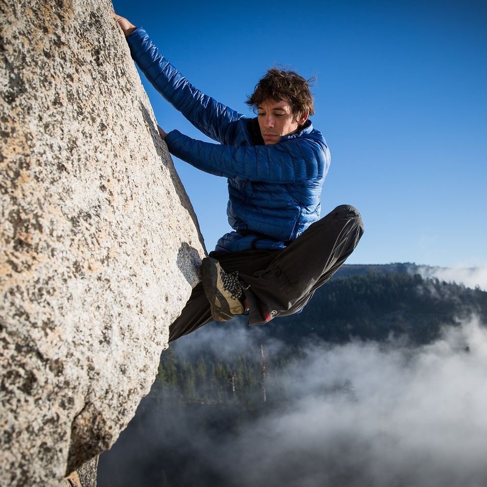 Alex Honnold climbing solo