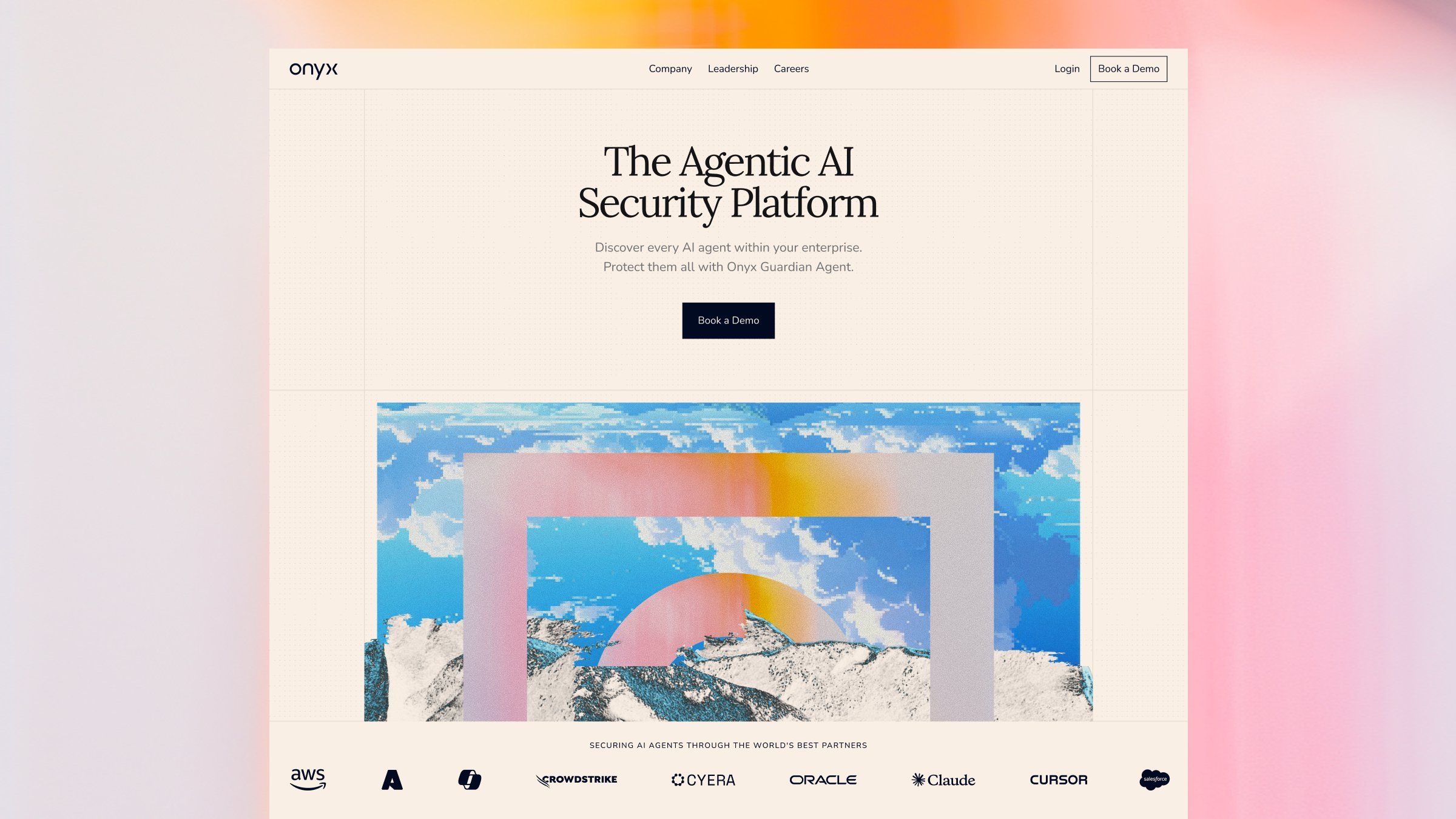 Benten on X: "Most cybersecurity companies sell fear. Dark palettes, threat-driven messaging, reactive energy. Onyx wanted the opposite — optimism as a core brand position. We built a visual system that blends natural textures with 8-bit landscapes. Calm, centered, and completely different https://t.co/YRBRVzJfz1" / X