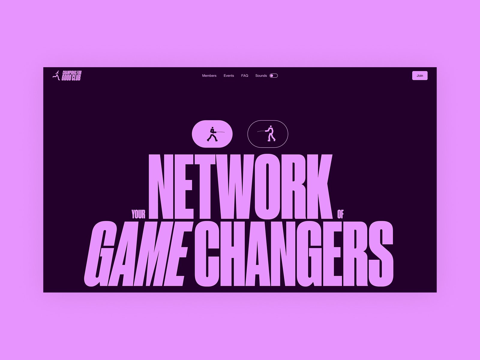 Champions For Good - Awwwards Honorable Mention