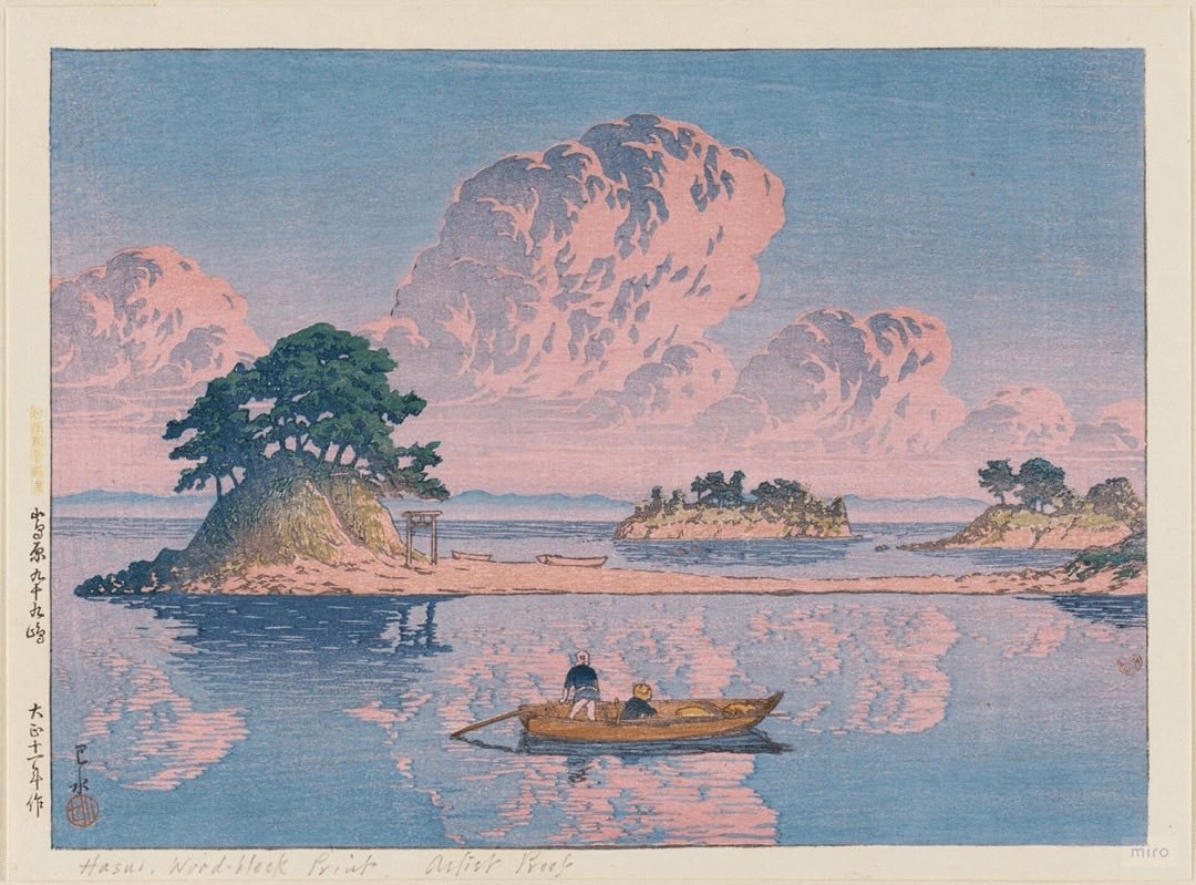 Hernan Cortes on X: "Kawase Hasui’s brilliant woodblock prints. I can almost hear the birds of the shore and the night crickets. https://t.co/d22r0Z8uJR" / X