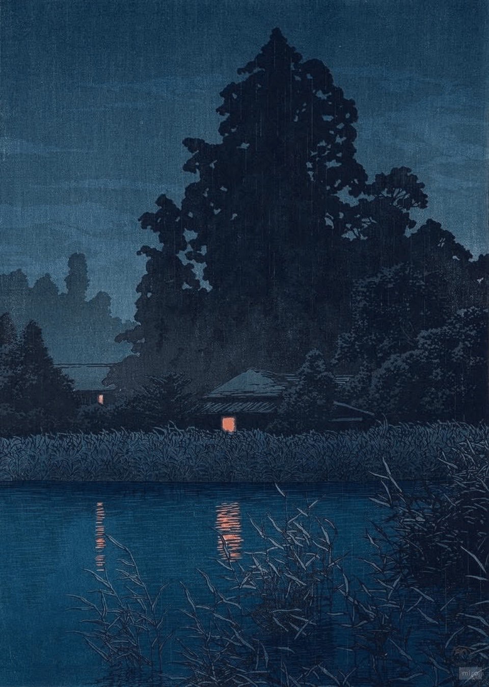 Hernan Cortes on X: "Kawase Hasui’s brilliant woodblock prints. I can almost hear the birds of the shore and the night crickets. https://t.co/d22r0Z8uJR" / X