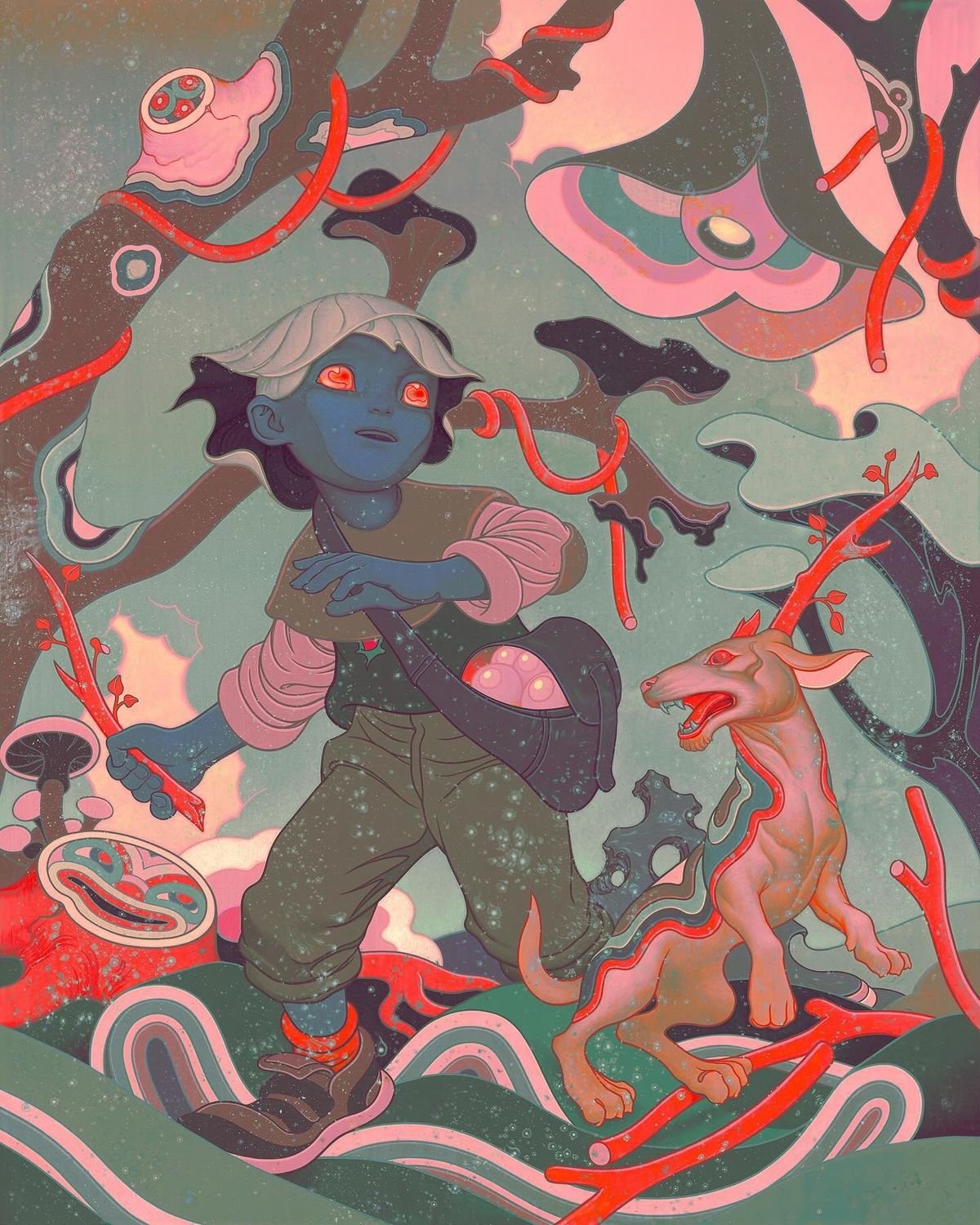 James Jean | I created a new edition, Fetch Twilight, to support @cica.vancouver A variation of the original Fetch painting, Fetch Twilight is an… | Instagram