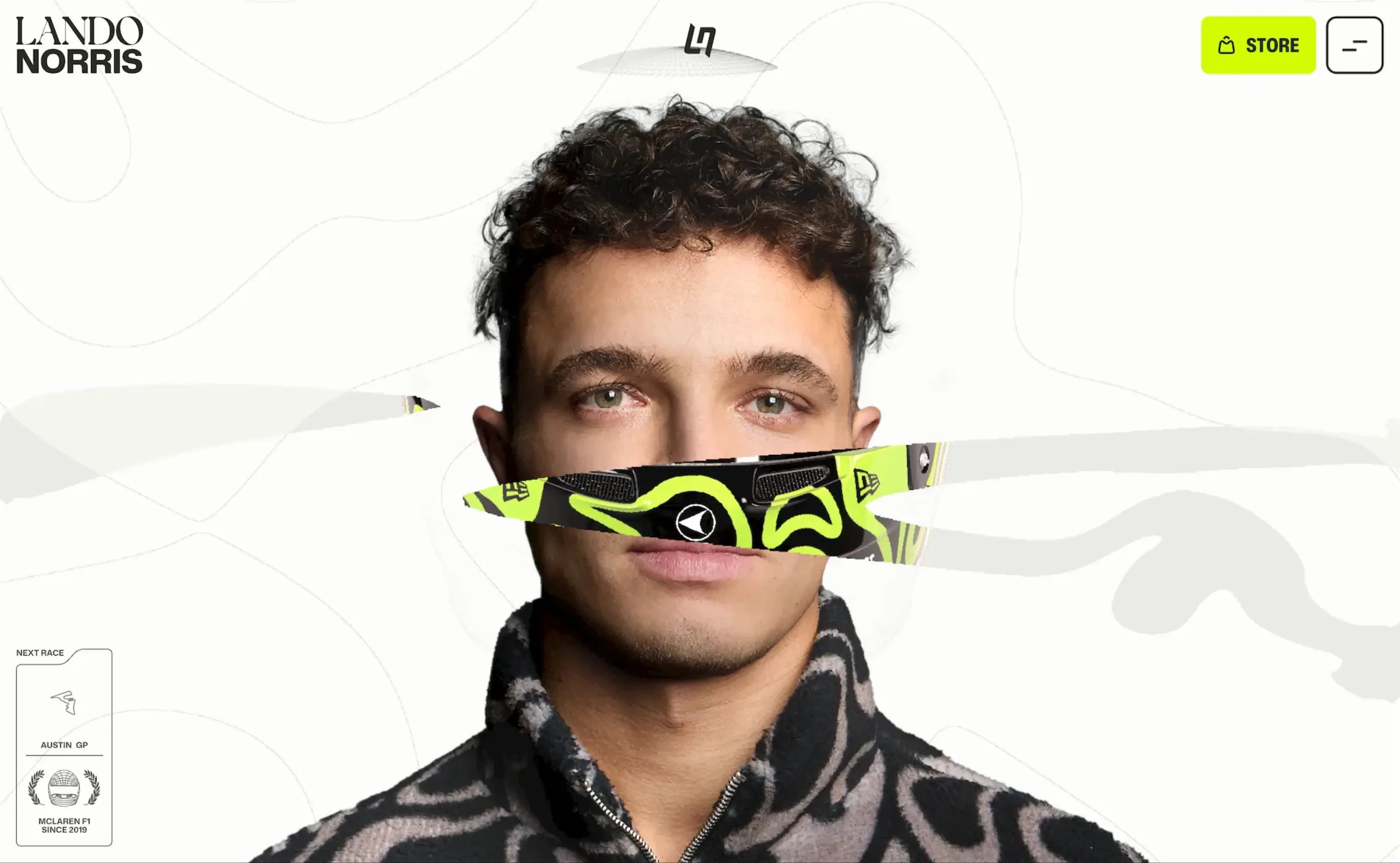 Lando Norris Hero Section - Supahero
