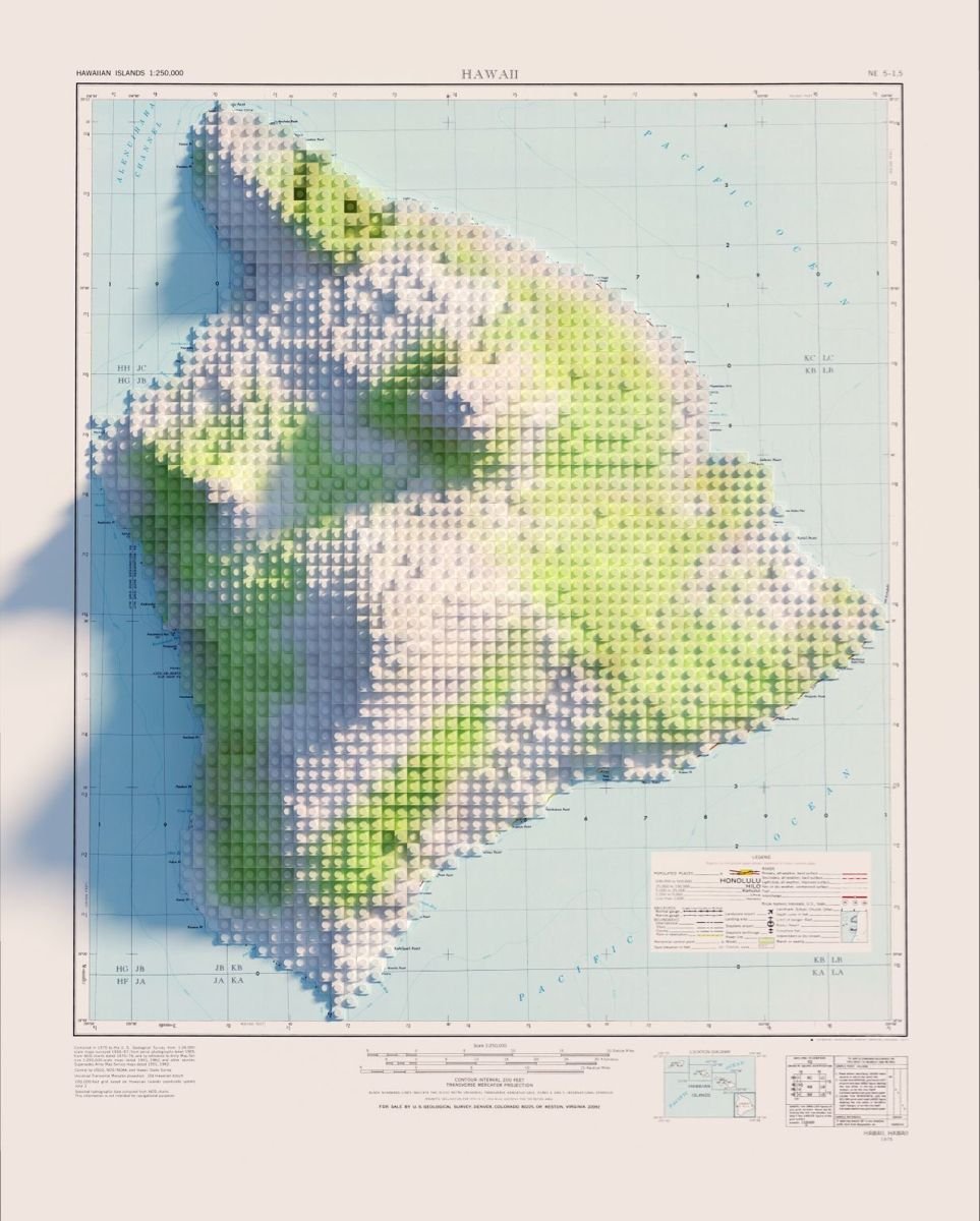 Lego topographic map