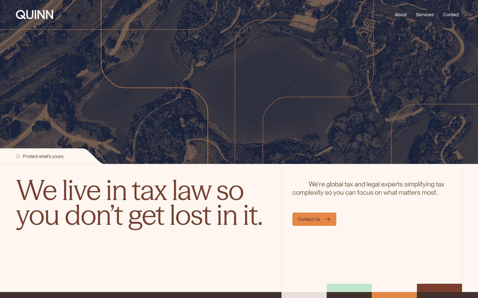 Quinn Global Tax Law | Web Design Inspiration | Siteinspire