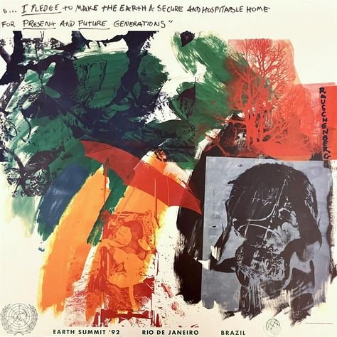 Robert Rauschenberg Last Turn--Your Turn Original 1992 Earth Summit Rio De Janeiro Poster