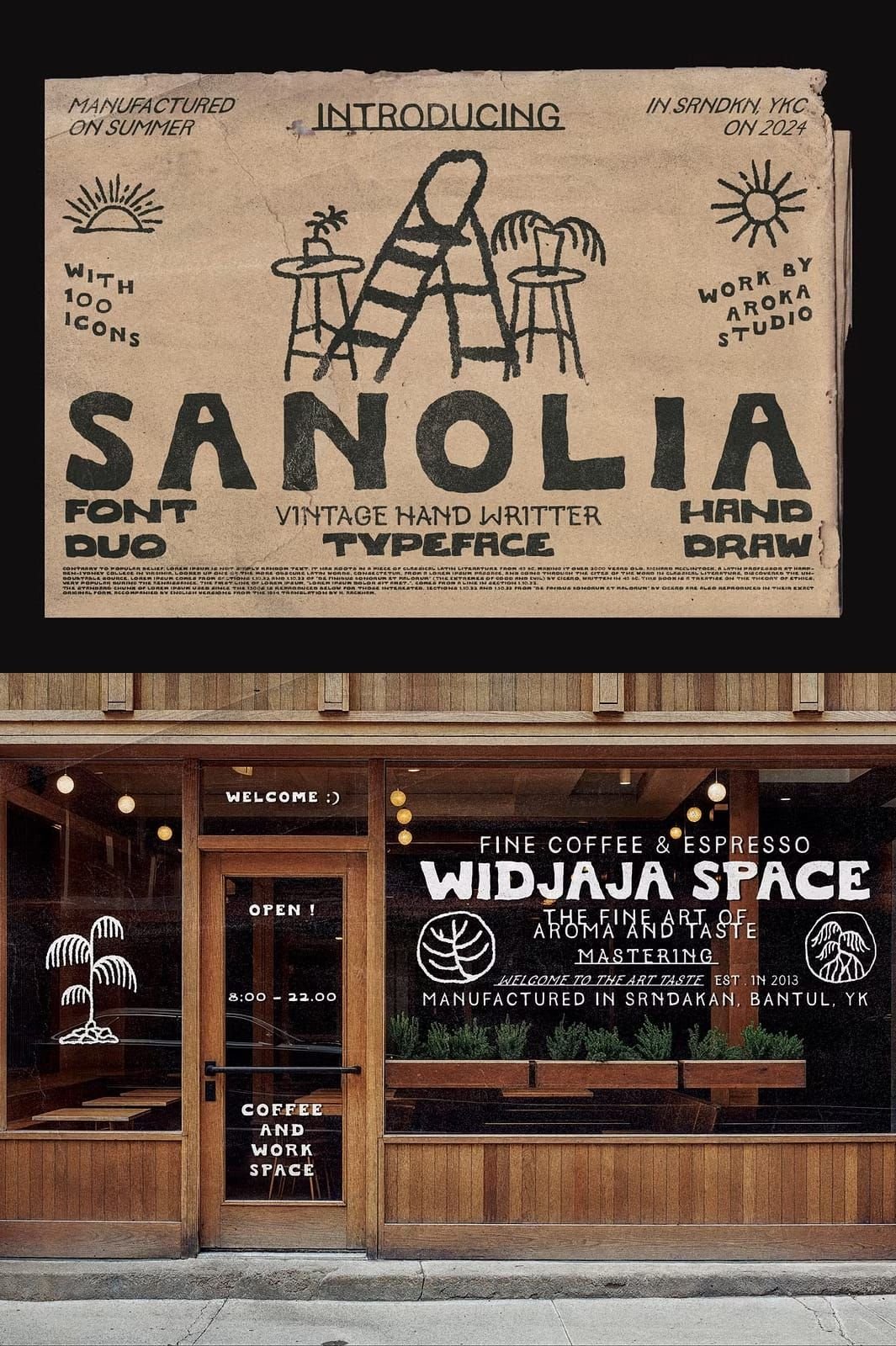 SANOLIA - HAND DRAW TYPEFACE - Siteoutsite