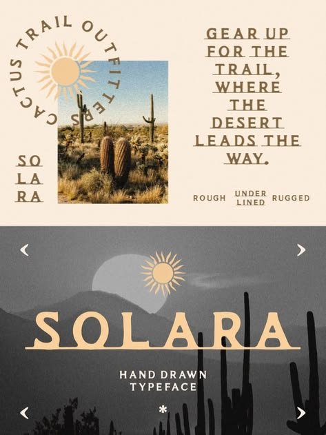 📌🤩Solara - Hand Drawn Southwest Typeface ⭐😉