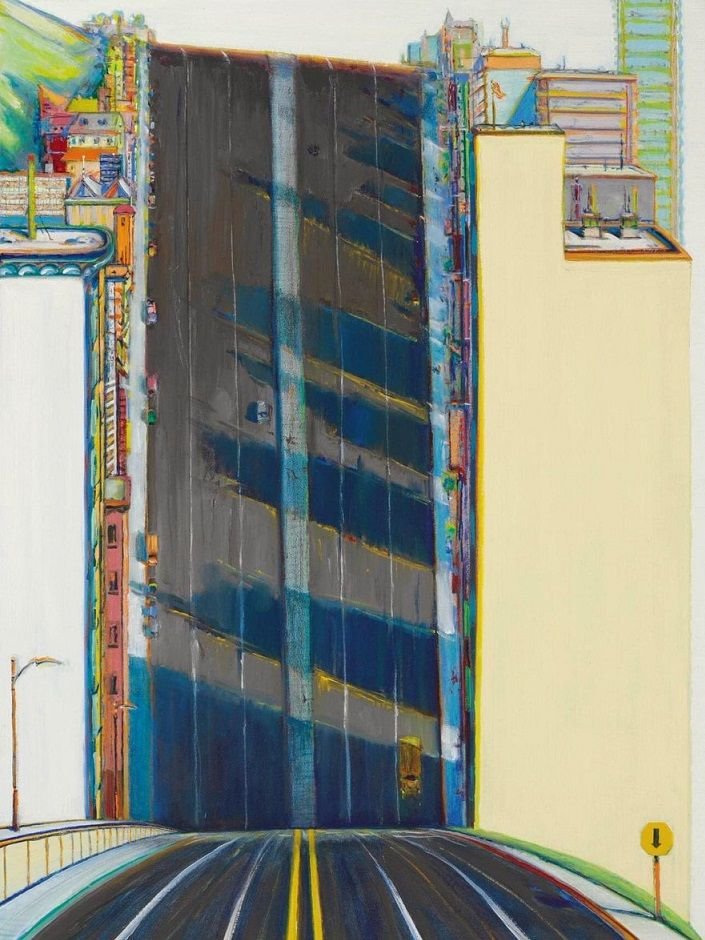 Wayne Thiebaud - City downgrade, 2001