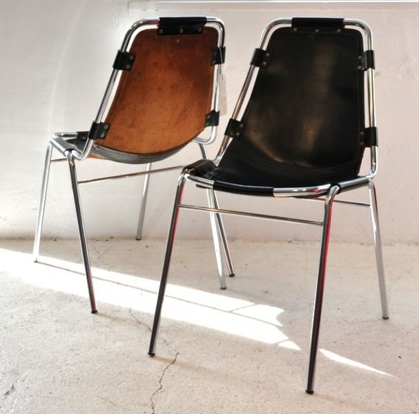 Charlotte Perriand chairs in black