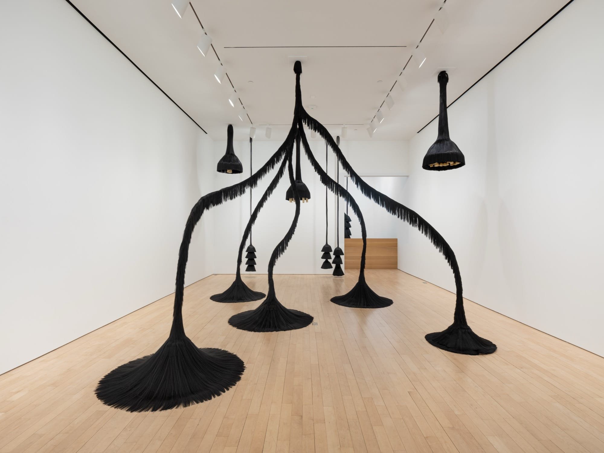 Luscious Hair Sculptures Sprout Like Branches in a Symbiotic Exhibition