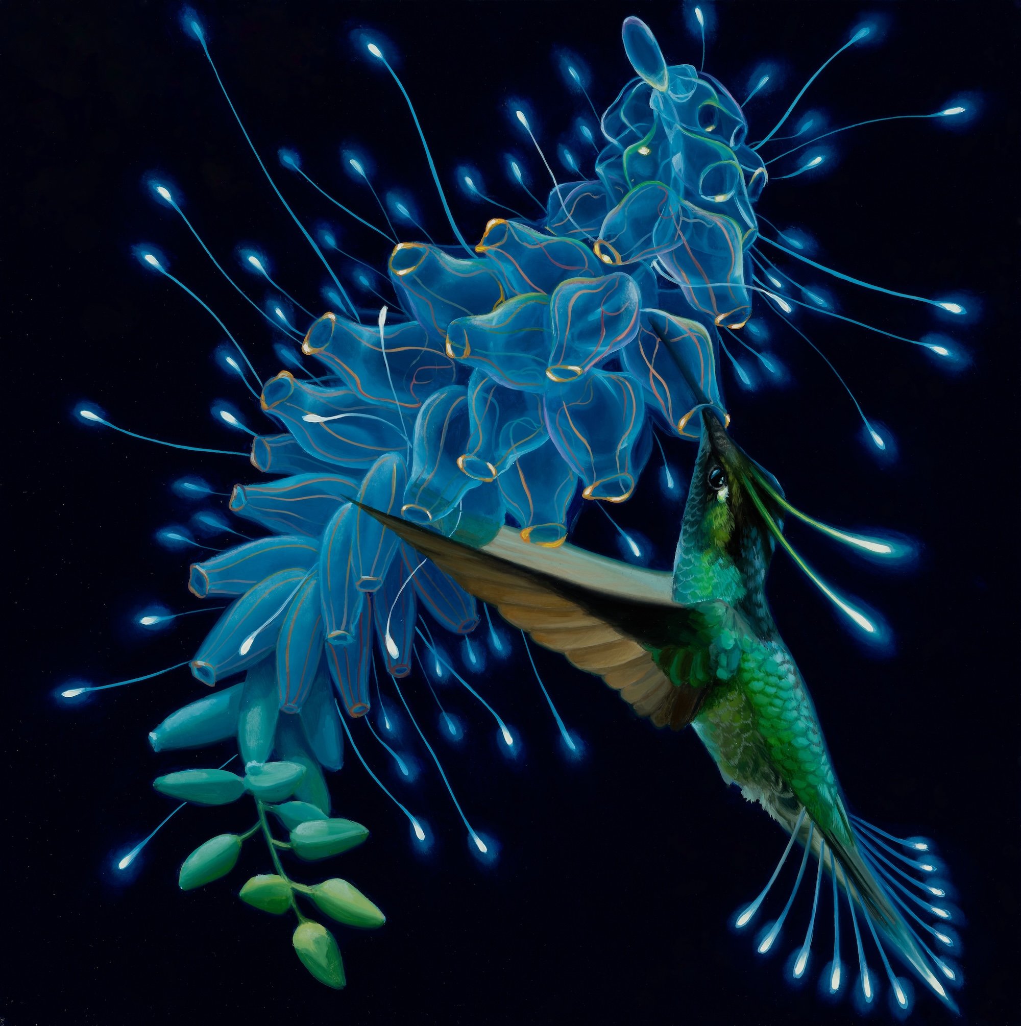 Fantastical, Elemental Hybrids Persevere in Jon Ching’s Metaphysical Paintings