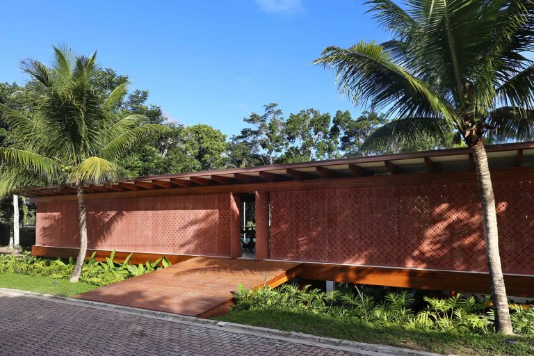 Inside A Brazilian Beach Home Wrapped In A Modern Lattice Screen