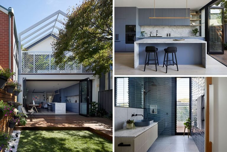 Blue Cabinets And Marble Transform This Australian Workers Cottage
