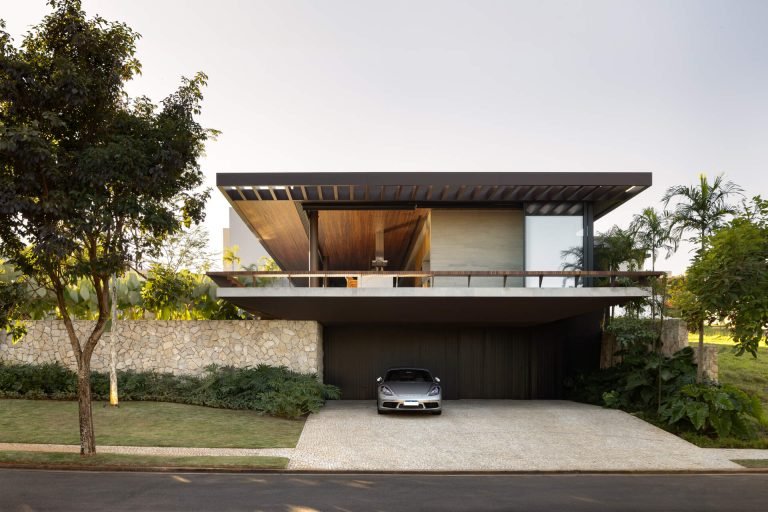 Casa da Mata Pairs Concrete, Wood and Glass with a Tropical Garden