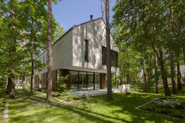 A Forest Home Near Warsaw Built Around Light, Glass and Timber