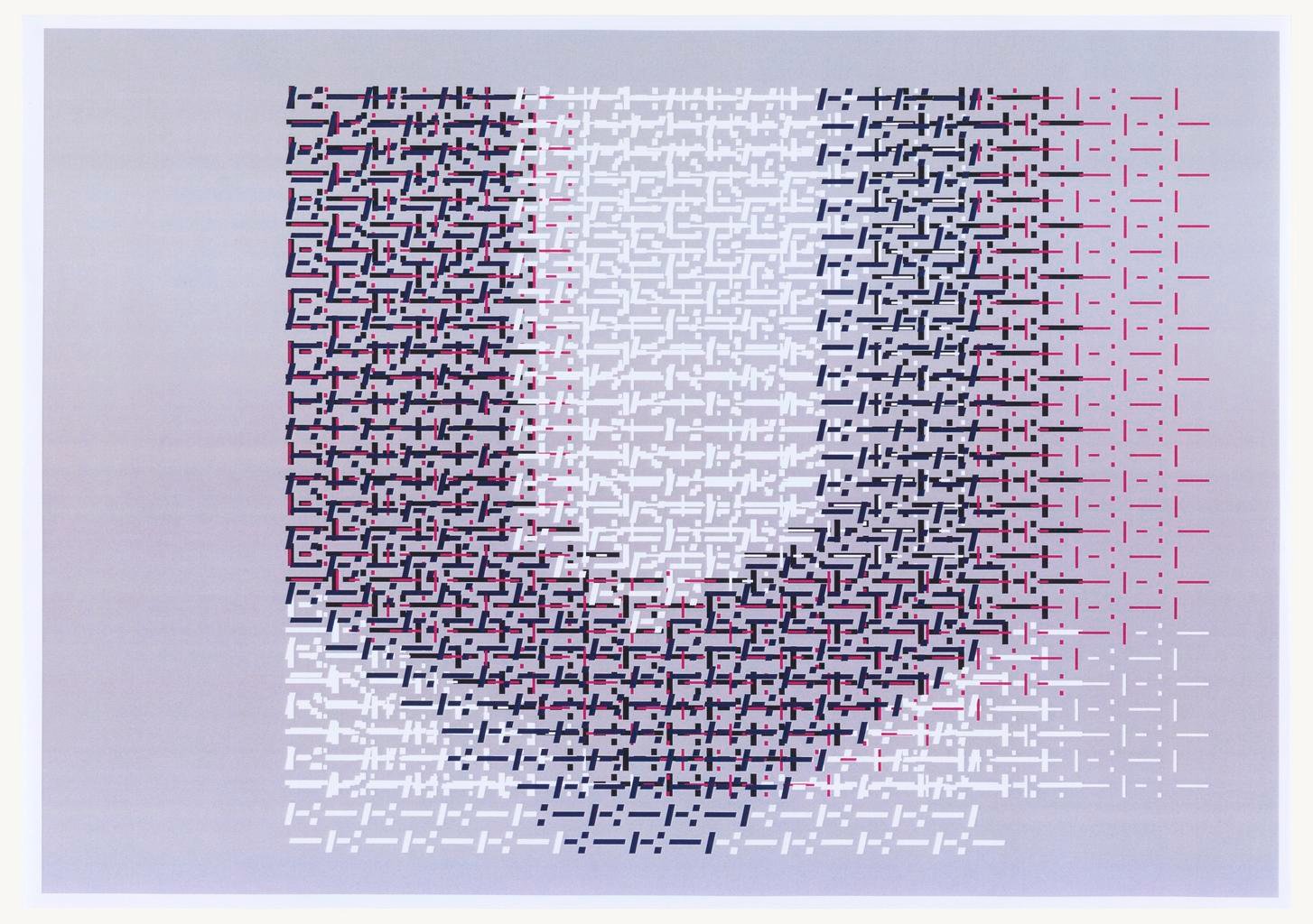 Design for Letter "V" in Black, White, and Red, for "Vivo in Typo" Poster (2008)