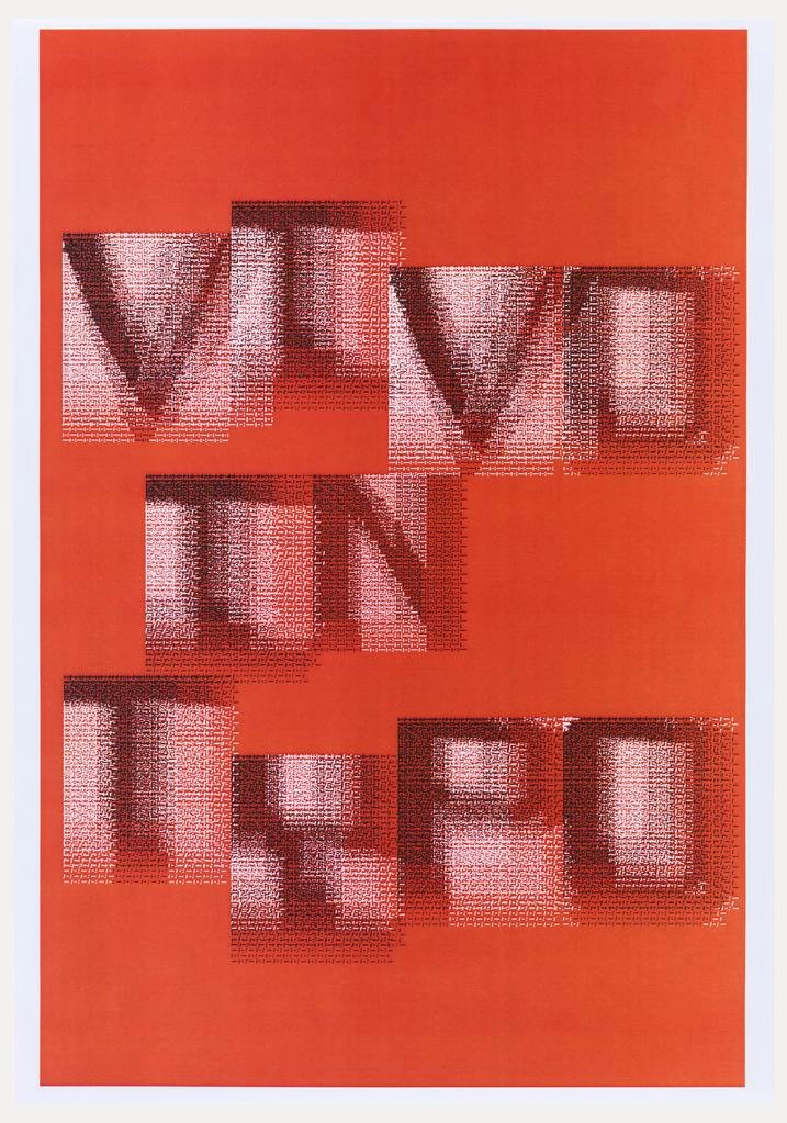 Design for "Vivo in Typo" Poster on Red  Ground (2008)