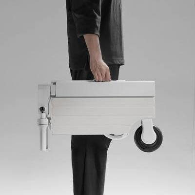 Second White's Sleek Folding Electric Scooter 