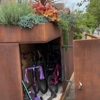 BikeBox: Bike-Storing Garden Planters 