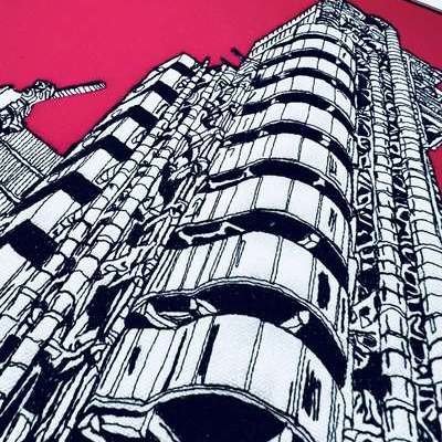 Architectural Renderings Created with a Sewing Machine 