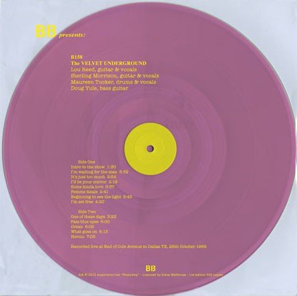 Live at End of Cole Avenue in Dallas, TX, 28th October 1969 (2012) — The Velvet Underground