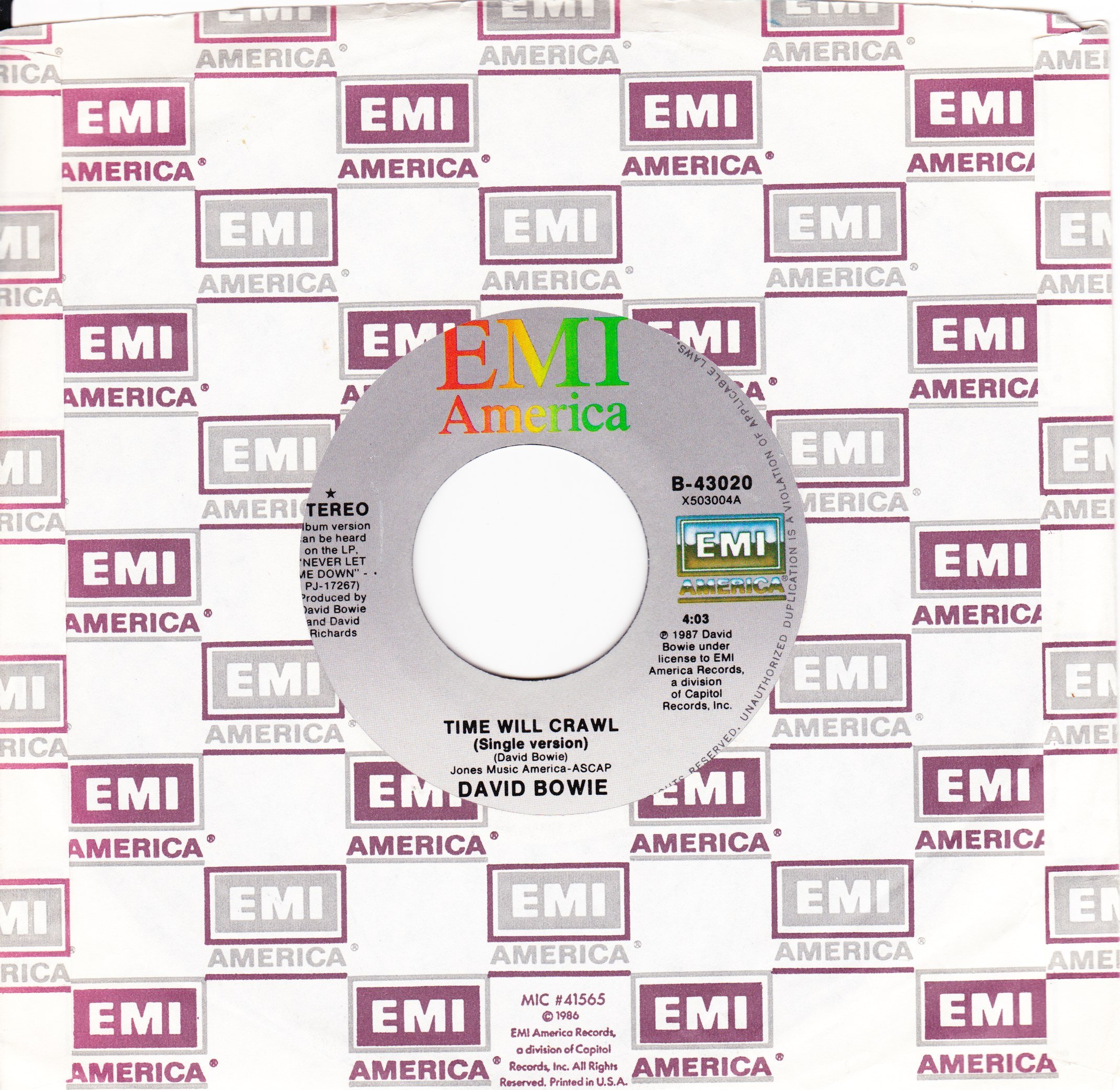 Time Will Crawl (1987) — David Bowie