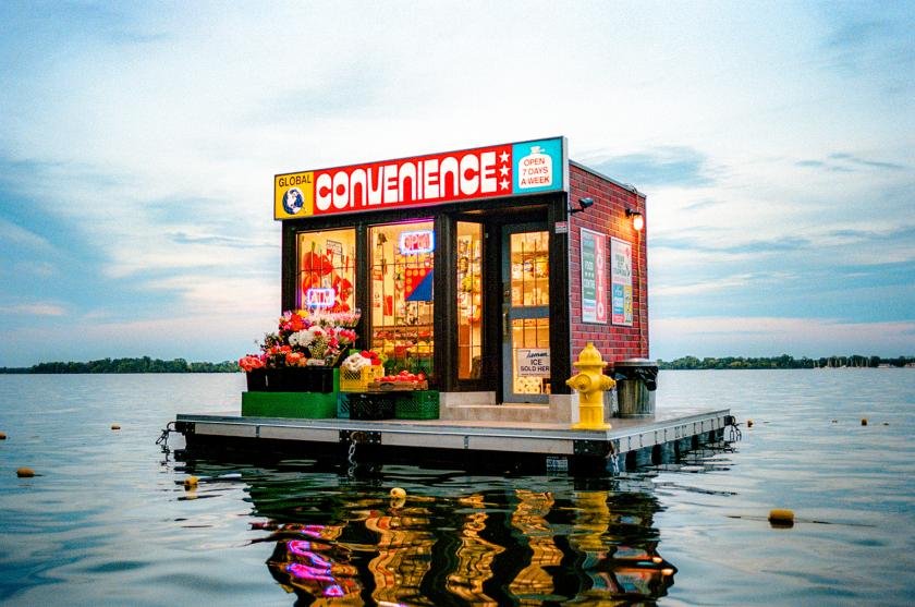 A fully stocked corner store is now floating in Toronto's harbour