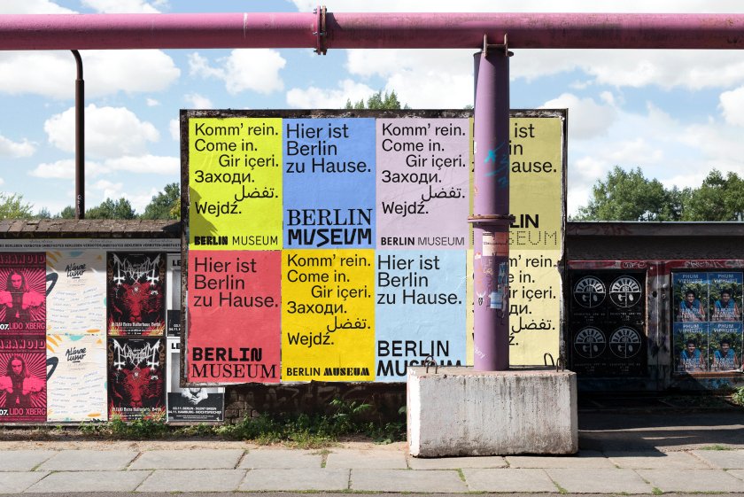 Stan Hema rebrands Stadtmuseum Berlin as the Berlin Museum, with a wordmark built from the city itself