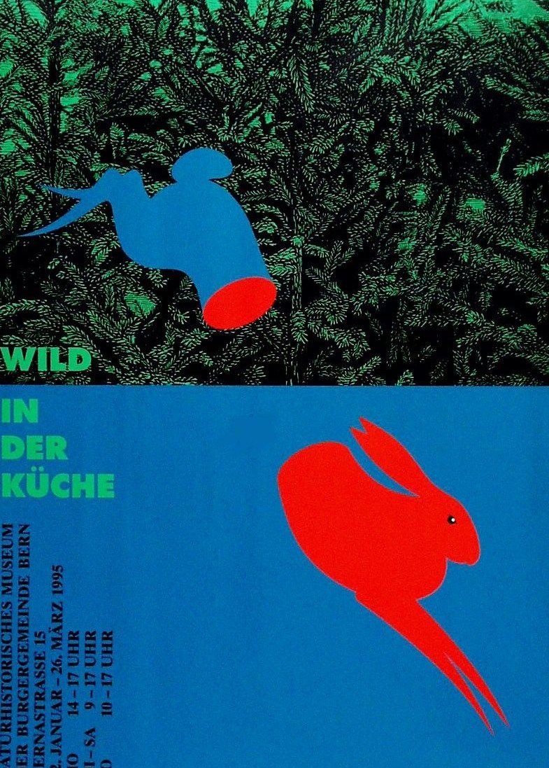 Dark Side of Typography #musique #graphisme #musiquegraphisme Artist: Kuhn Claude Poster title: Wild in der Küche Naturhistorisches Museum Bern Year: 1995 Technique: SD Condition: A Size: 128 x 90 cm ( 50,59 x 35,57 inch) Dark Side of Typography
