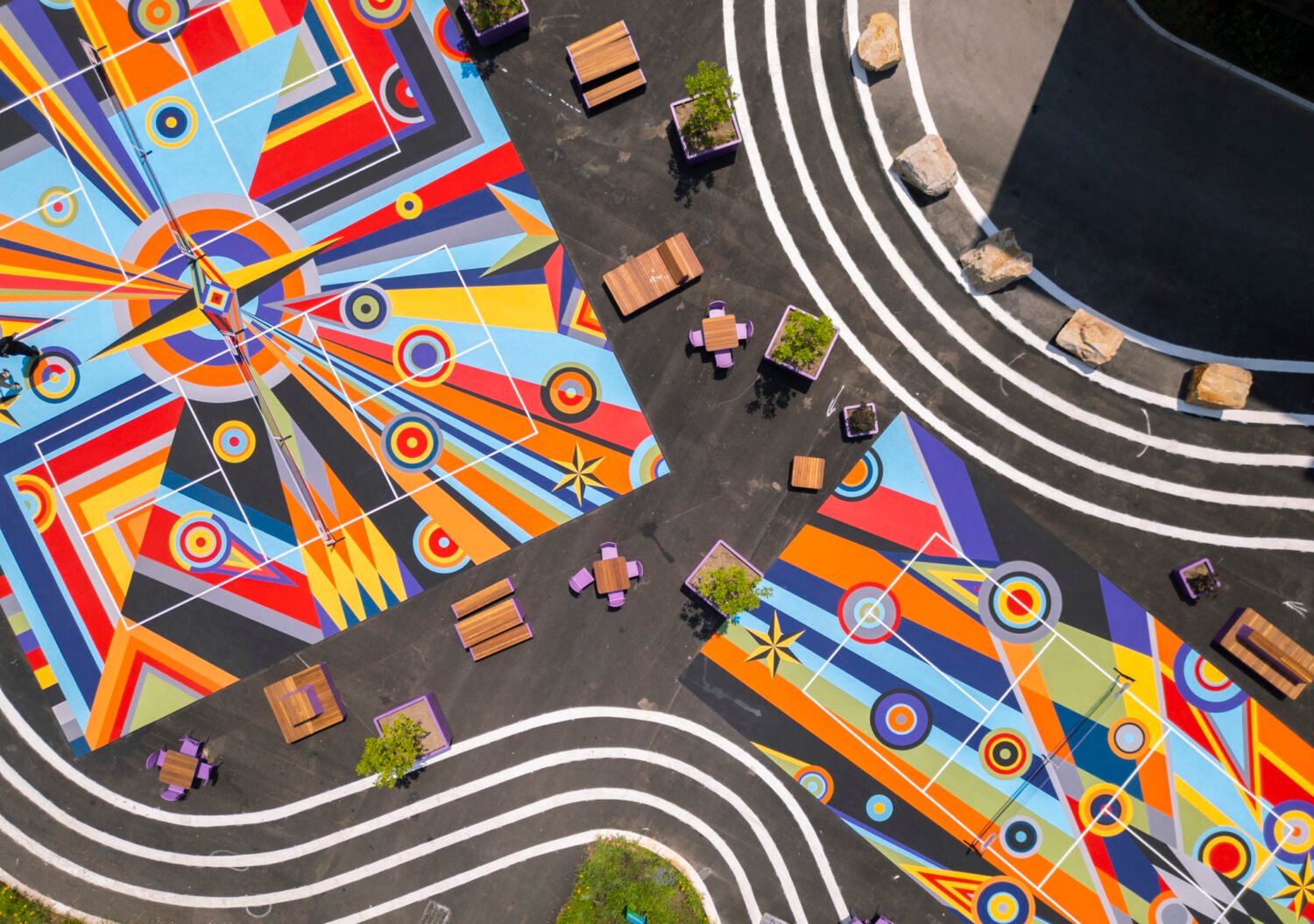 Sharmistha Ray Turns Pickleball Courts Into a Playable Work of Public Art