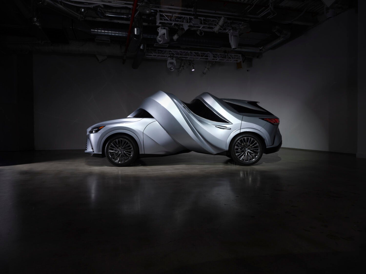 MSCHF Twists and Stretches Lexus Cars Into Surreal Sculptures