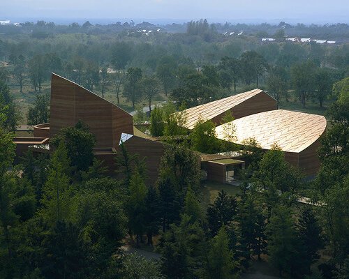 safdie architects plans cherokee heritage center as a cluster of rammed earth blocks