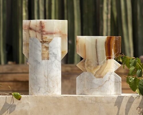 pyramids and maya forms shape coco brun and sten studio’s stone vessels