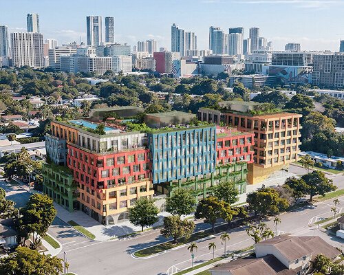 MVRDV to stack colorful WOMA housing around fornasetti mosaic plaza in miami