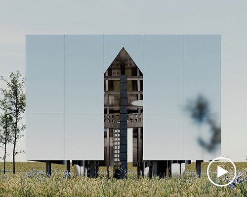 salvaged concrete and recycled aluminum turn tehran’s demolition waste into debris pavilion