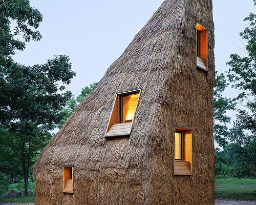 agricultural waste forms complete building system in new york house by LTL architects