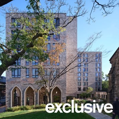 Dattner Architects uses gothic details to integrate housing with Bronx church