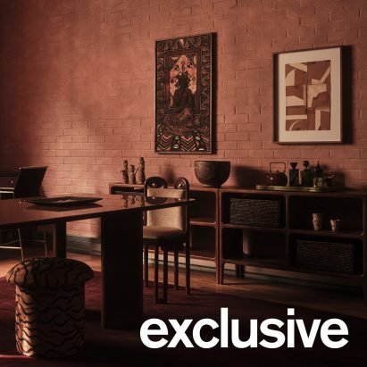 Jasmine Fisher transforms rented London office with moody material palette