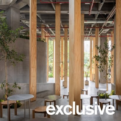 Studio Cadena fills Medellín cafe with 31 towering wooden columns