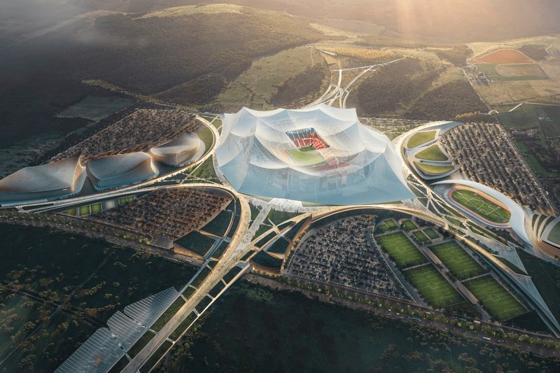 Populous Unveils the World's Largest Football Stadium for the 2030 World Cup