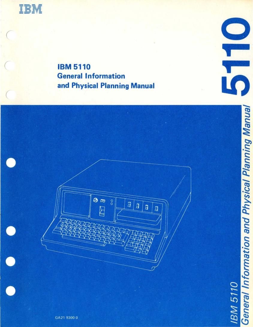 ibm :: 5110 :: GA21-9300-0 IBM 5110 General Information Manual Dec77 : Free Download, Borrow, and Streaming : Internet Archive