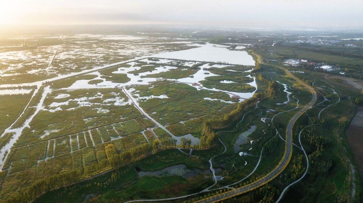 Baiyangdian Waterfront Park by TLS landscape Architecture