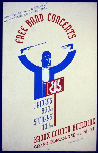 WPA Federal Music Project of New York City presents free band concerts [at the] Bronx County Building (1936-01-01)