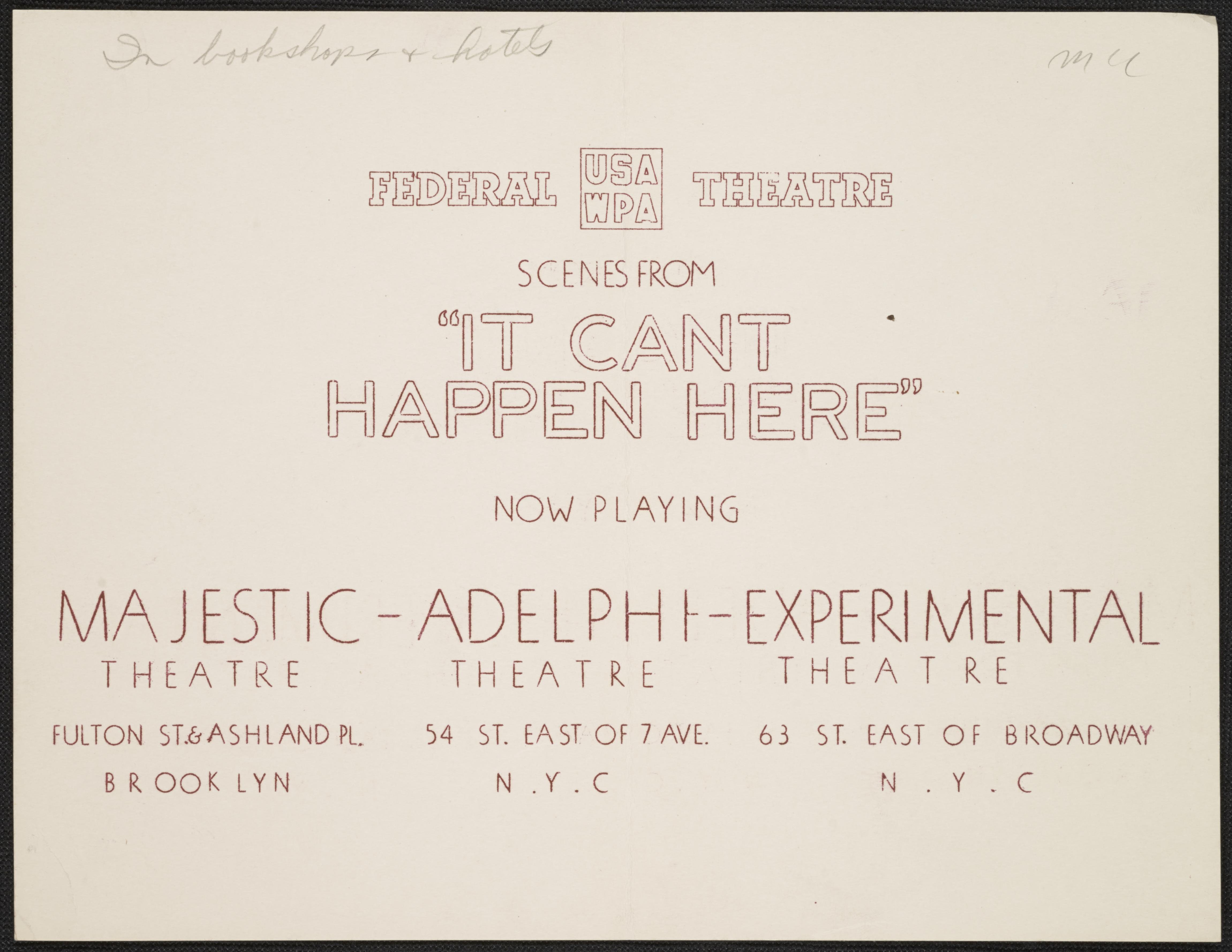 It Can't Happen Here (1934)